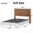 Wooden Corrugated Curved Lines Bed Frame No Box Spring Needed-1438183332-1437553086