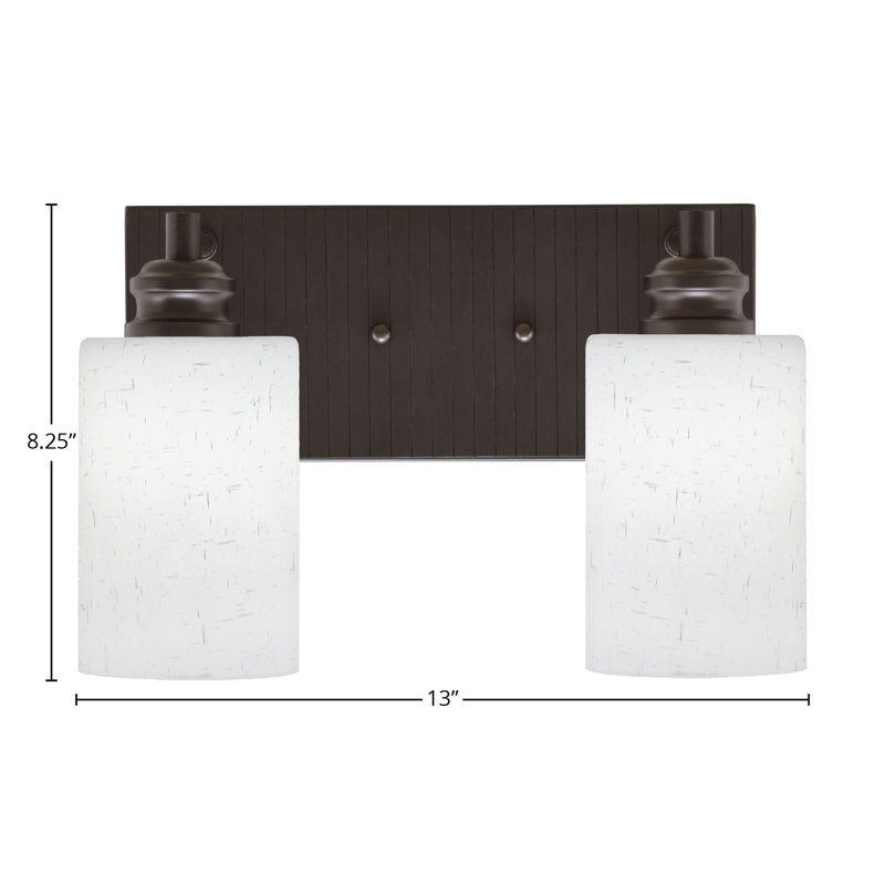 Éclairage pour meuble-lavabo à 2 lumières Jarke, Blanc