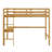 Twin Elevated Wooden Loft Bed, Comprehensively Fitted With Safety Railing, Integrated Desk, And Step Ladder-425410108