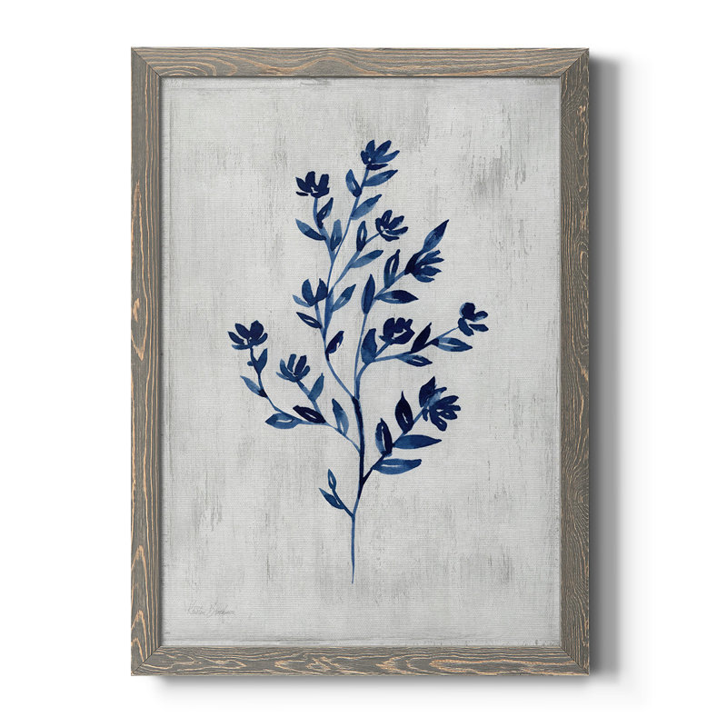Fairgrove Wild Indigo II, reproduction d'art sur toile, H 37,5 po x l 27,5 po x P 1 po, gris