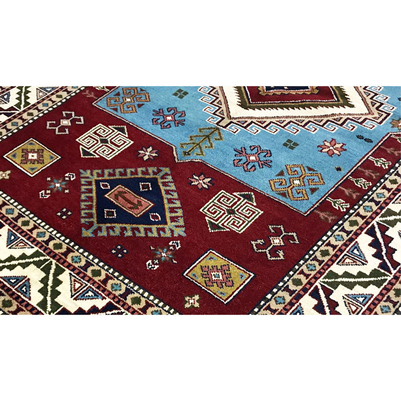 Indo Kazak Wool Southwestern Area Rug