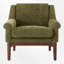 Chaise d'appoint rembourrée avec pieds en bois massif, fauteuil pour le salon-863967960-863967967
