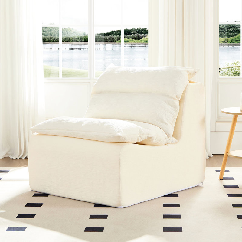 Fauteuil à billes d'appoint blanc - Créez un endroit confortable dans le salon, la chambre à coucher et le bureau, Blanc
