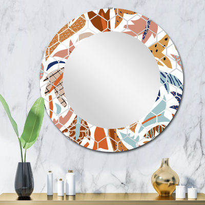 Doodles stylisés d'inspiration baroque - miroir mural bohémien et éclectique