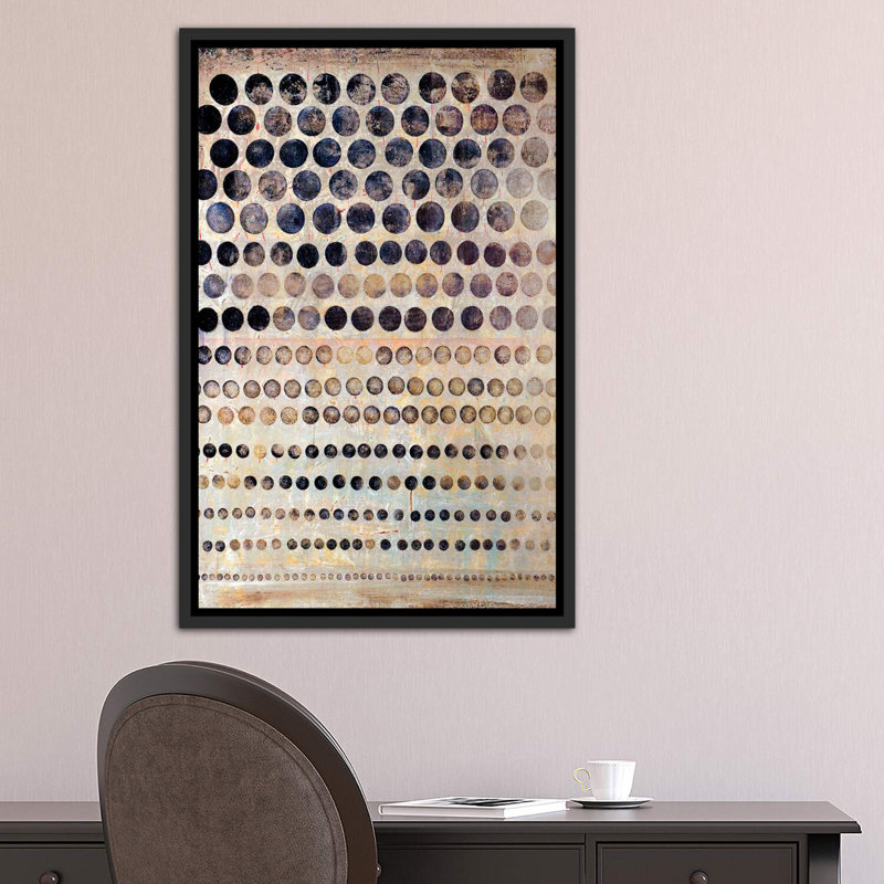 " Moon Shadow " by Macchiaroli, 40" H x 26" W x 1.5" D, Distressed Black Framed Canvas