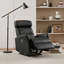 Fauteuil inclinable électrique en cuir fleur de 29 po de large avec appui-tête réglable et charge USB-1135418527