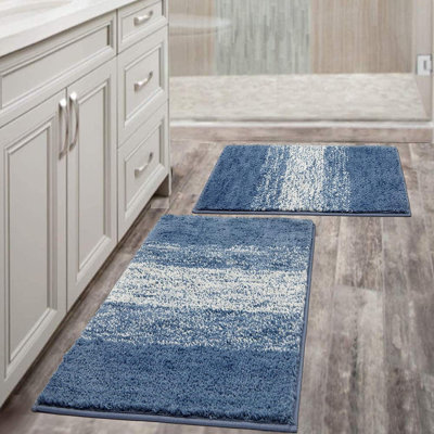 Soft Non Slip Bathroom Rugs Set of 2