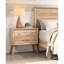 Table de chevet en chêne naturel avec 2 tiroirs, pièce classique de style Mid-Century 2 po pour chambre à coucher, style utilisation