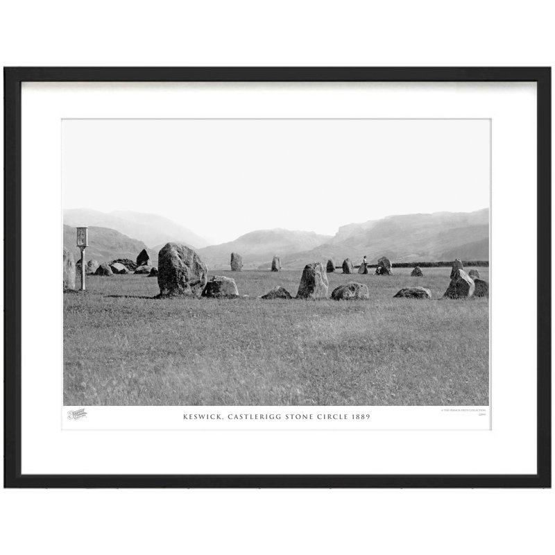 Keswick, Castlerigg Stone Circle 1889 by Francis Frith - Single Picture Frame Print, 60cm H x 80cm W x 2.3cm D