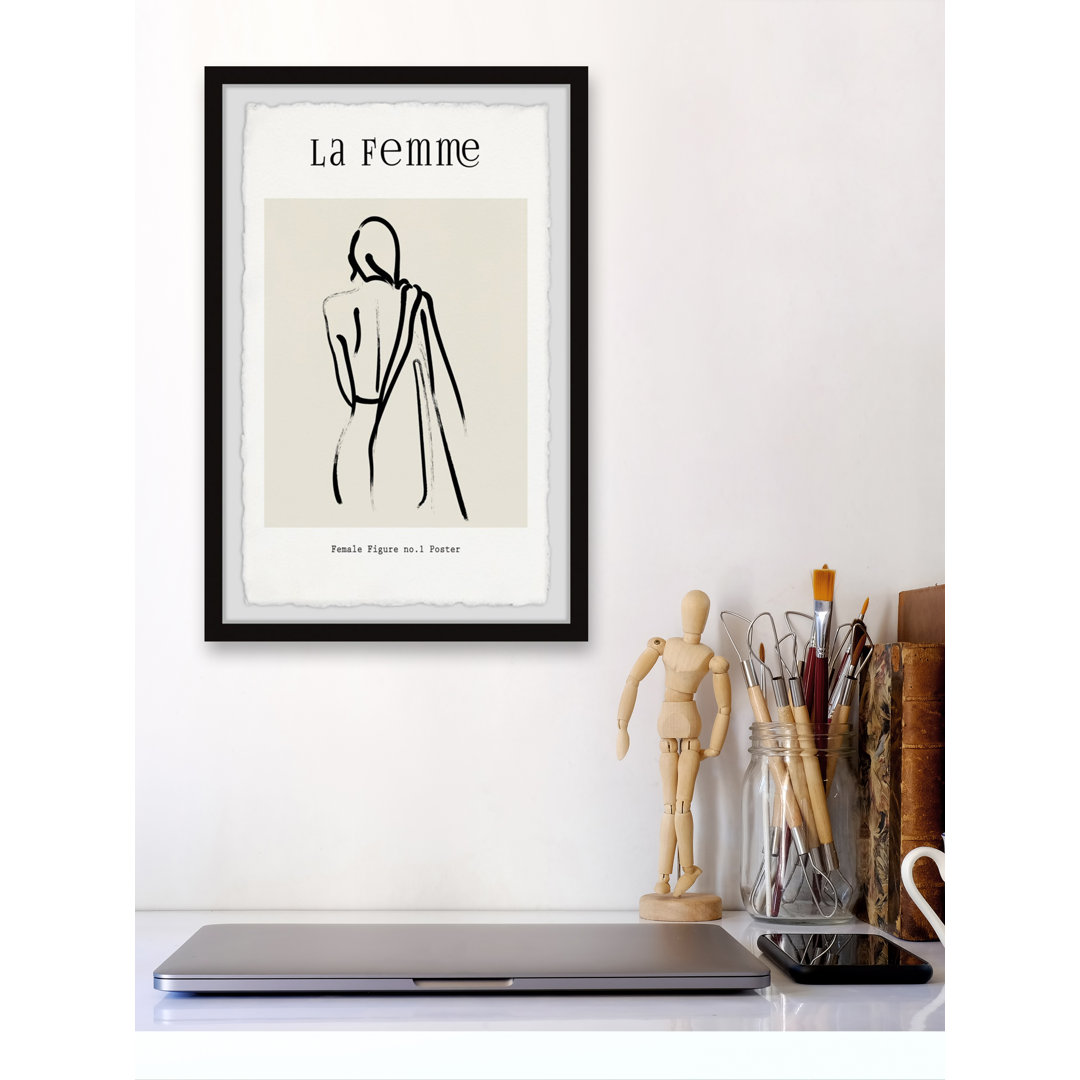 Female Figure No 1 Poster - Picture Frame Graphic Art on Paper
