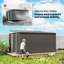 Aamilah 11.3 x 9.2ft Lean to Metal Garden Shed Waterproof Outdoor Grey
