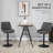 Swivel Upholstered Adjustable Height Counter Stool with Metal Frame