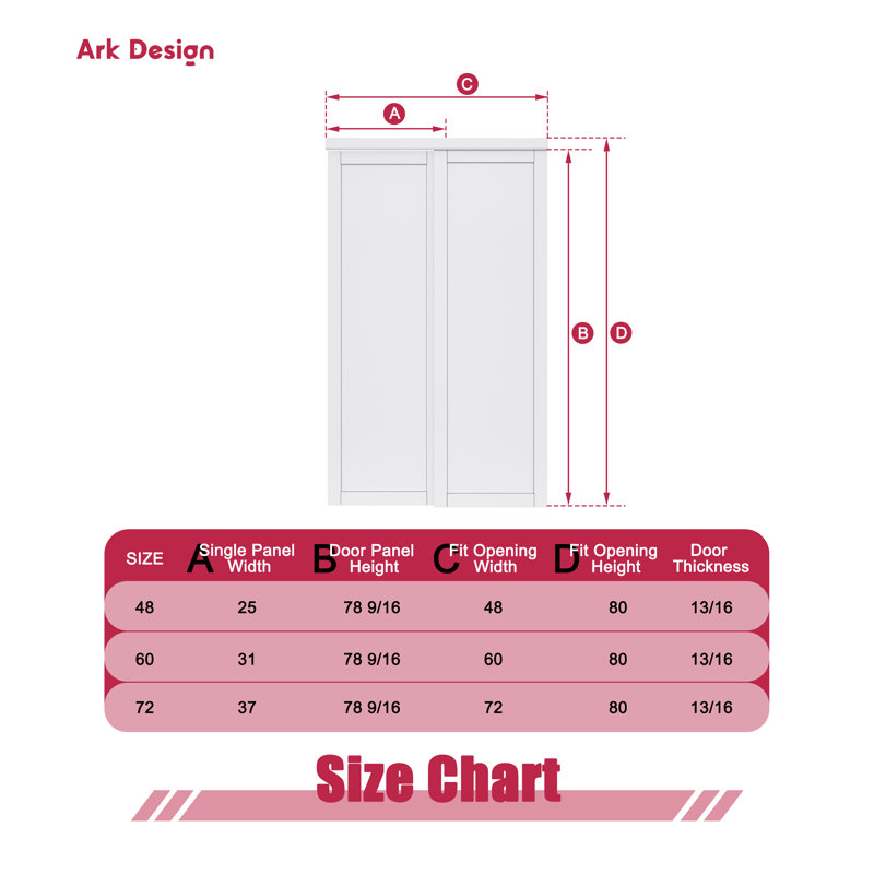 White MDF K Shape Sliding Closet Door with Hardware Kit