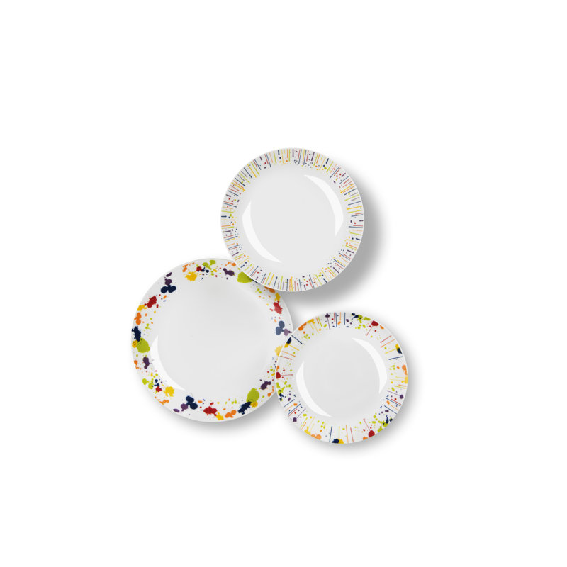 Dripping Piece Porcelain Dinnerware Set - Service for 6