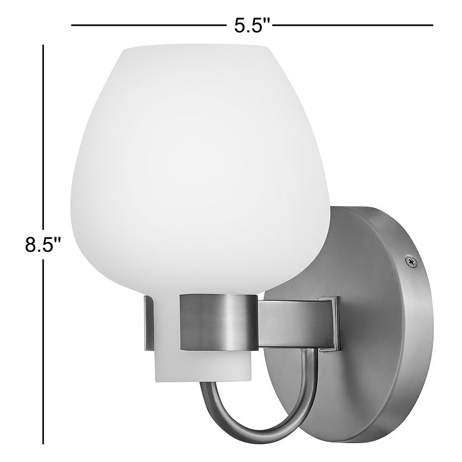 Arcana Single Light Vanity Light, Black
