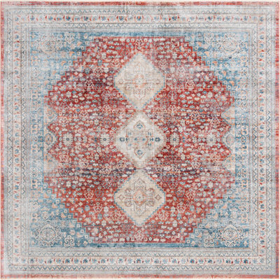 Tapis rouge / bleu / beige Alize