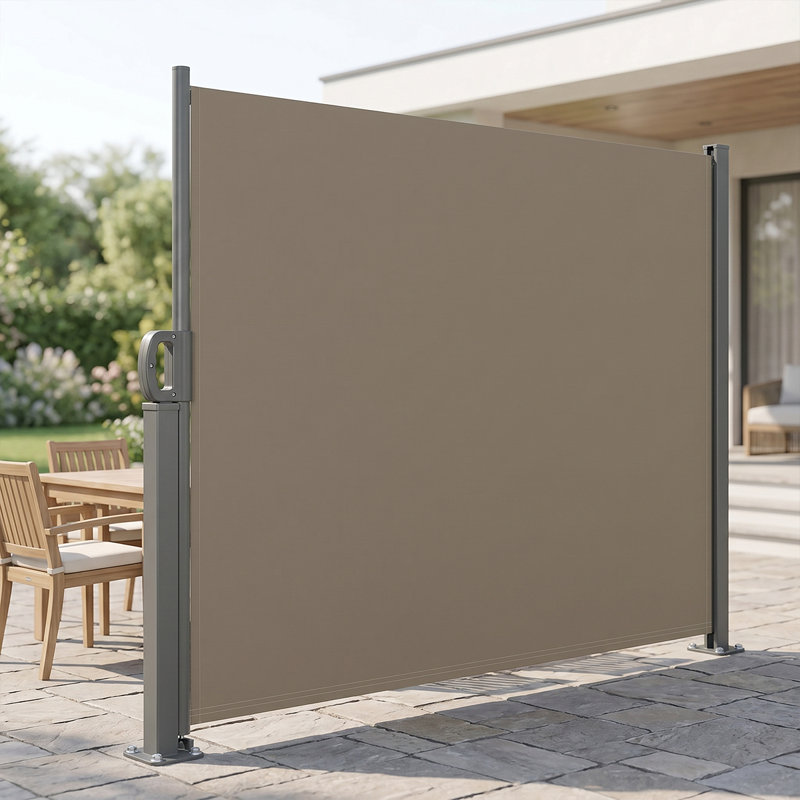 Multi-Functional Outdoor Privacy Divider, UV-Resistant Side Awning For Garden, Terrace, Or Balcony, 71" H x 118" W x 1.58" D