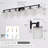 6-Light Crystal Vanity Light Fixture, Modern Black Bathroom Wall Sconce With K9 Crystal Drops, Dimmable E12 Base For Mirror, Vanity, Or Entryway