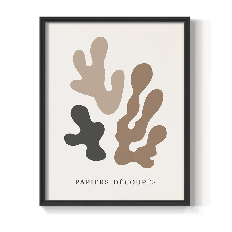 Matisse CDIV, reproduction encadrée - bois massif, H 20 po x l 16 po, Cadre simple noir