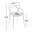 Chaise en plastique 4 pièces blanc-305319971