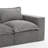 2 - Piece Upholstered Gray Chenille Modular Sectional Sofa with Cushion Back– Fully Compressed, No Assembly Required-1419080479