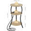 Table d'appoint ronde à chargement - Table compacte à 3 niveaux avec ports USB pour petits espaces-813241808-813241810