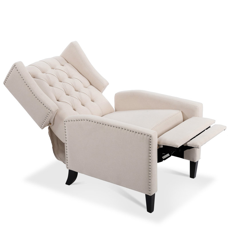 Fauteuil inclinable manuel de 27,16 po de large, Beige