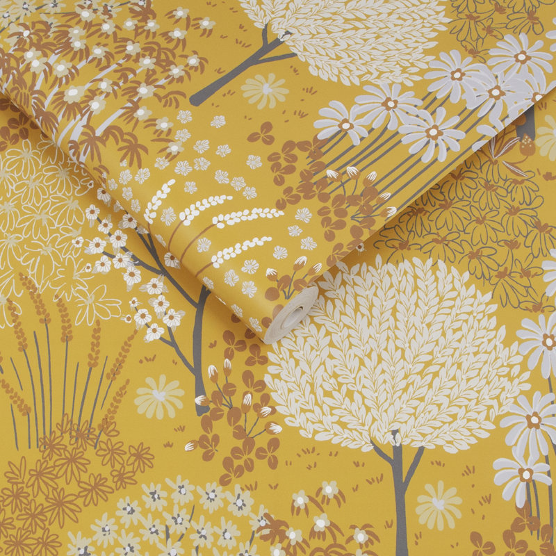 Fable Mustard Wallpaper, Yellow
