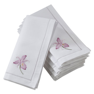 Chapdelaine Cotton Embroidered Square Napkin
