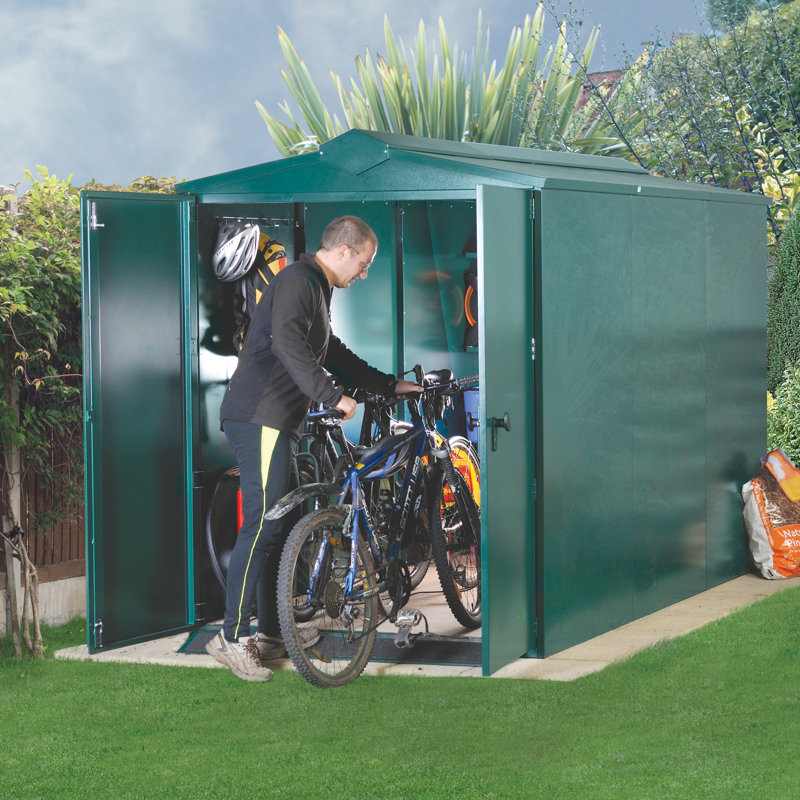 Centurion 5 ft. W x 11 ft. D Apex Metal Shed, Green