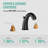 Black-Plated Double-Handle Bathroom Sink Faucet, 8-Inch Basin Faucet, Modern Design, With Lift-Up Drain Assembly