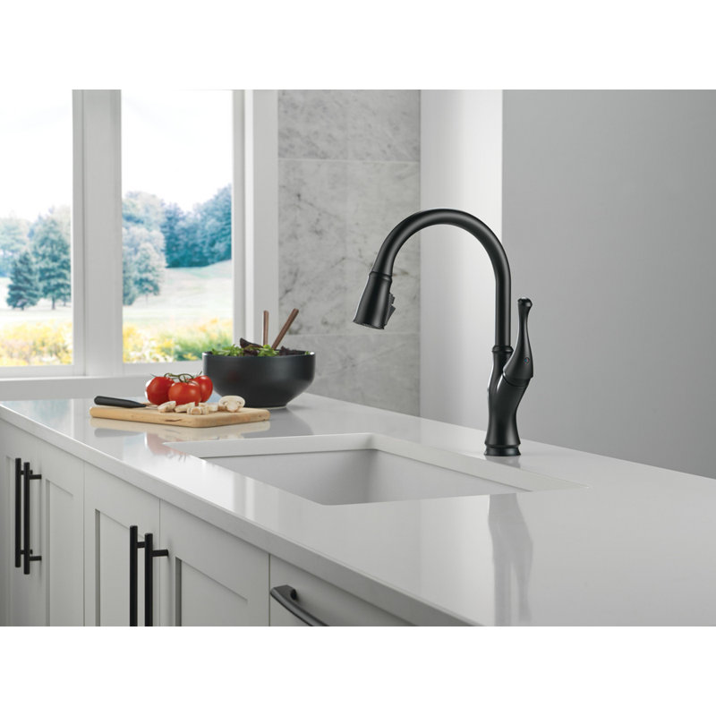 Ophelia Touch2O Kitchen Sink Faucet with Touchless Technology, Matte Black