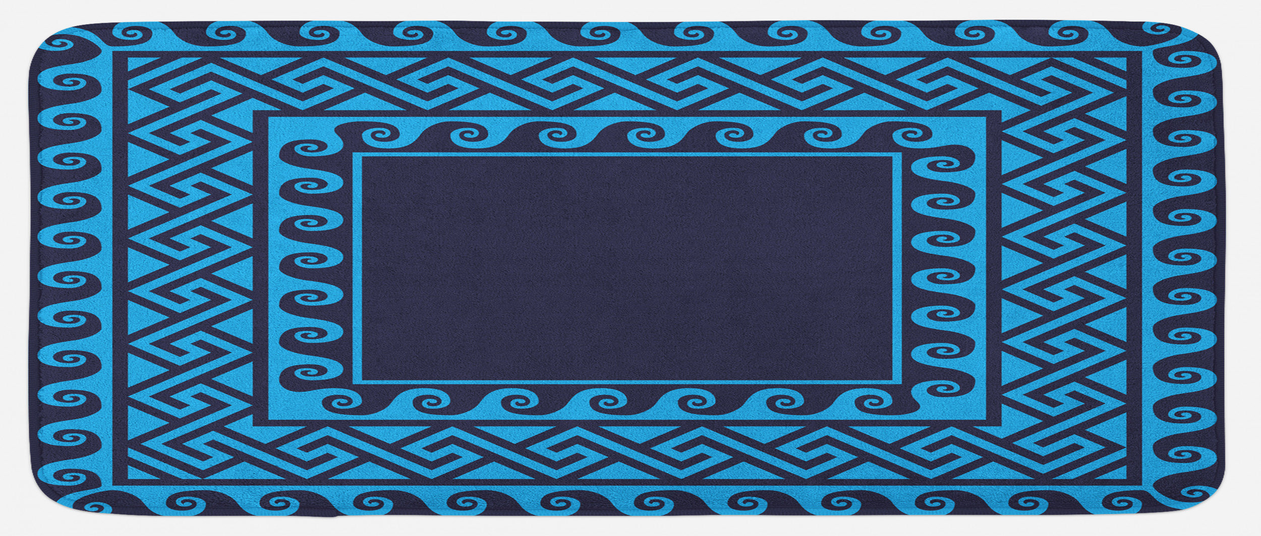 East Urban Home Greek Key Kitchen Mat | Wayfair