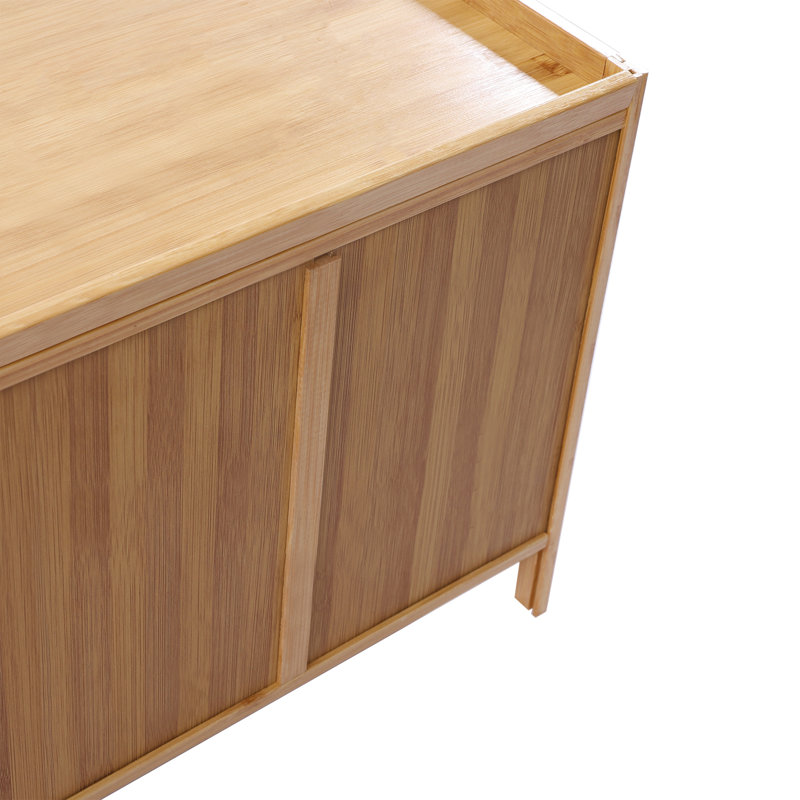 Charif 15.7"H Small Bamboo Wood Nightstand