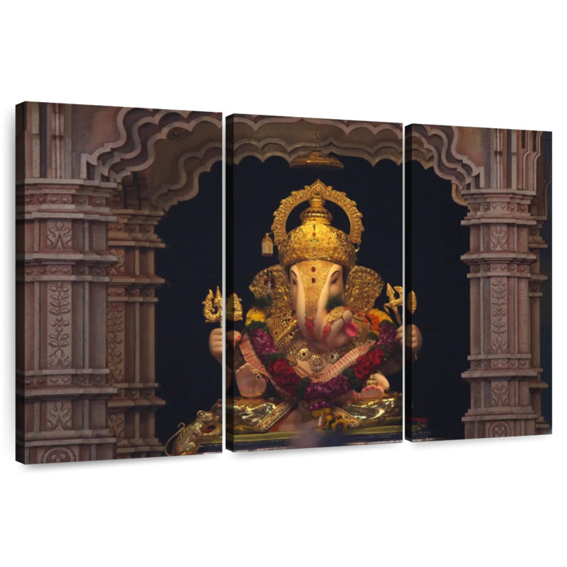 Adella Ganesh Statue, 42" H x 65" W