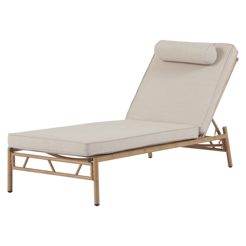 196cm Long Reclining Single Chaise with Cushions