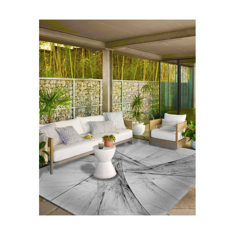 Tapis tissé à motif de lignes modernes Modern, Rectangle 5 pi 1 po x 7 pi 7 po