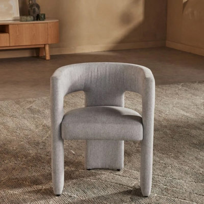 Iliyana Fabric Dining Chair, Light Grey