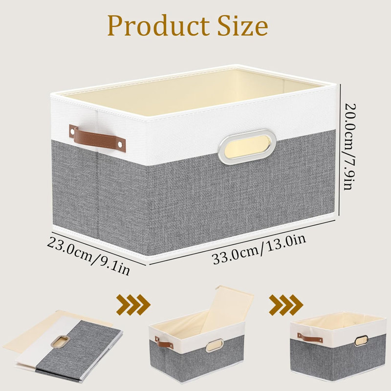 Paniers de rangement en tissu, organisateur de garde-robe pliable