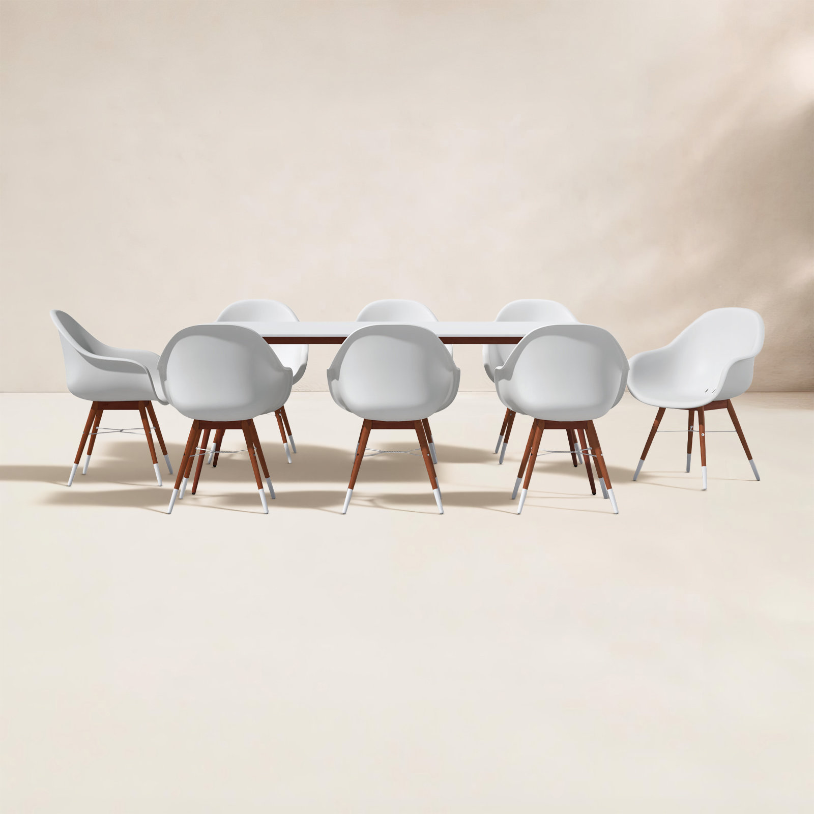 Anautica 75" Eucalyptus Patio Dining Set