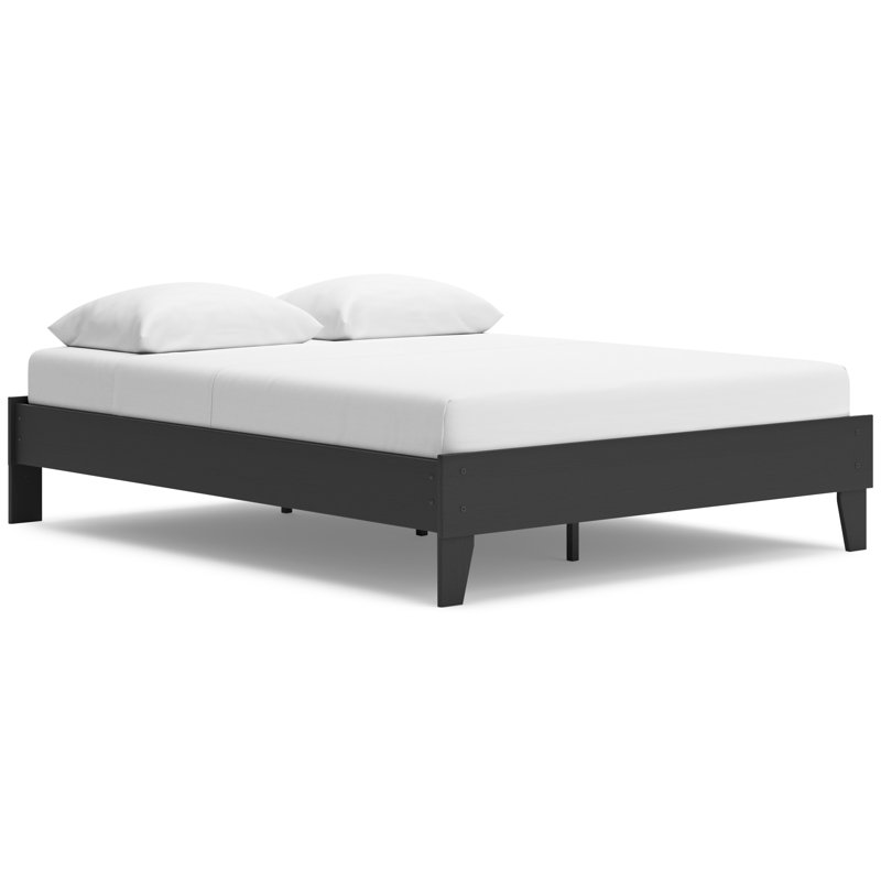 Alli Platform Bed, Modern Wood, Low Profile, Twin, Honey Brown