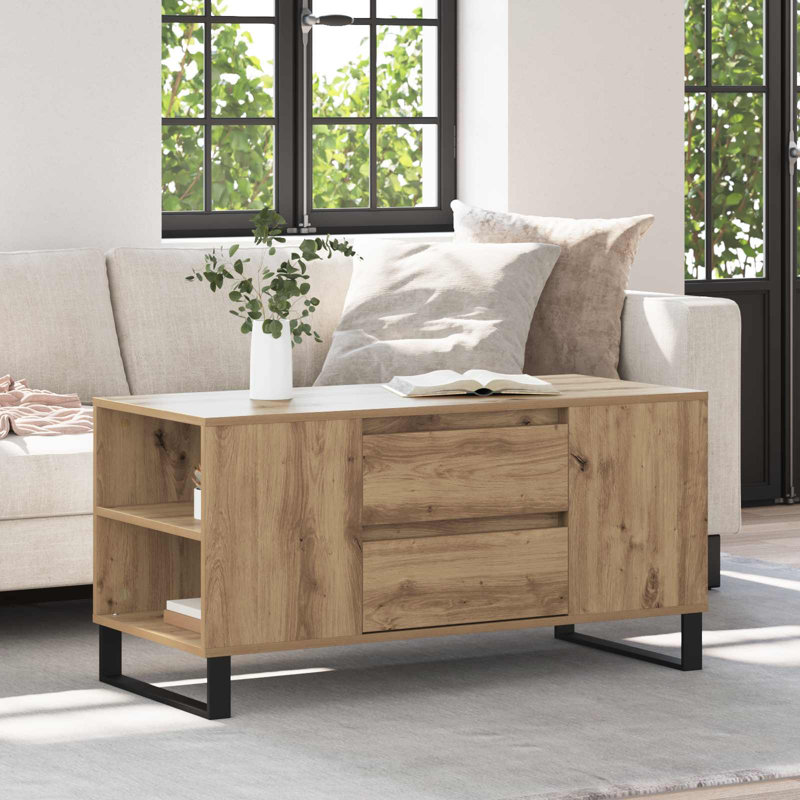 Coffee Table with Storage, Artisan Oak