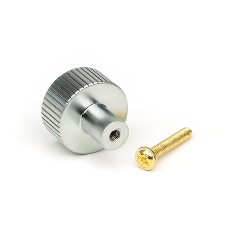 Round Knob, Satin Chrome, 2.5 cm