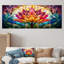 5 pièces d'art mural en verre Lotus-2021484080