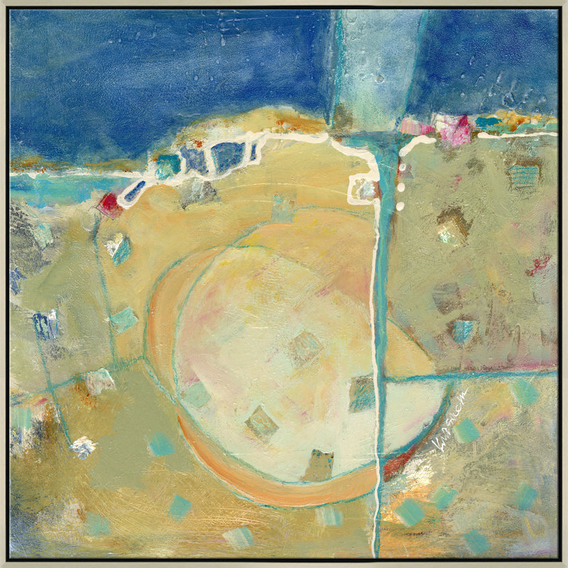 «Landscape Study I» par Jill Krasner, Cadre argenté