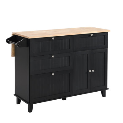 Farmhouse Kitchen Island Set With Drop Leaf, 2 Seatings, And Ample Storage For Organized Dining And Cooking