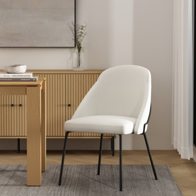 Chaise de salle à manger rembourrée en cuir Gracie