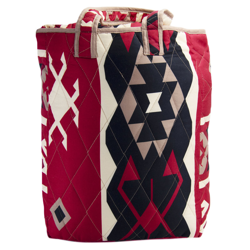 Red and Beige Reversible Microfiber Full Quilt Set