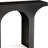 Console Table, 47 Inch Long Rectangular Top, Modern Black Arch Base