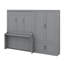 Opulent Queen-Sized Murphy Bed With Gracefully Integrated Wardrobe-484622077